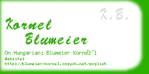 kornel blumeier business card